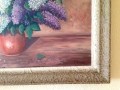 Jarro de ceramica con Lilas violetas de F. Antoine